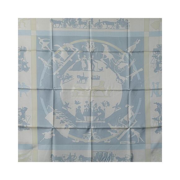 Pre Loved Hermes Silk Scarf with Jeux DOmbres Design - Picture 2 of 7